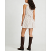 Women's Fashionable Two-Tone Striped A-Line Dress with Ruffled Collar
